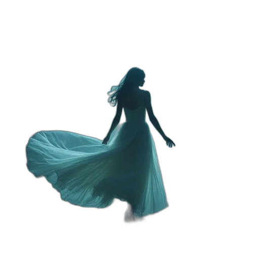 dress, hair, concept art, 3d render transparent PNG cut-out