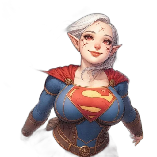 face, concept art, fantasy art, comic book art transparent PNG cut-out