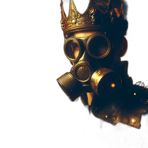 crown, mask, weapon, robot transparent PNG cut-out