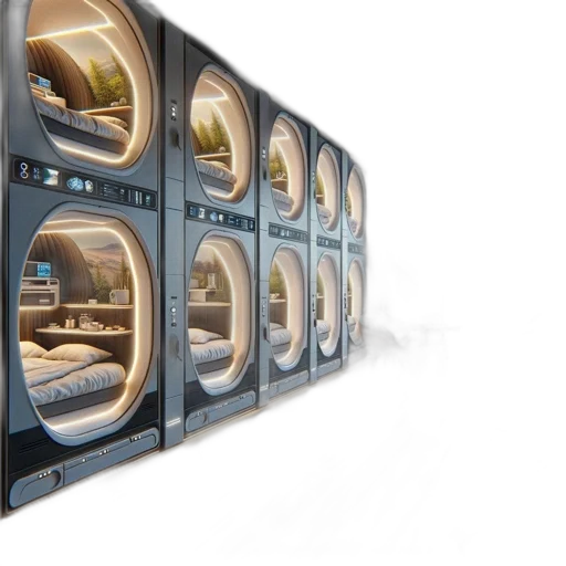 3d render, photorealistic, futuristic, interior transparent PNG cut-out