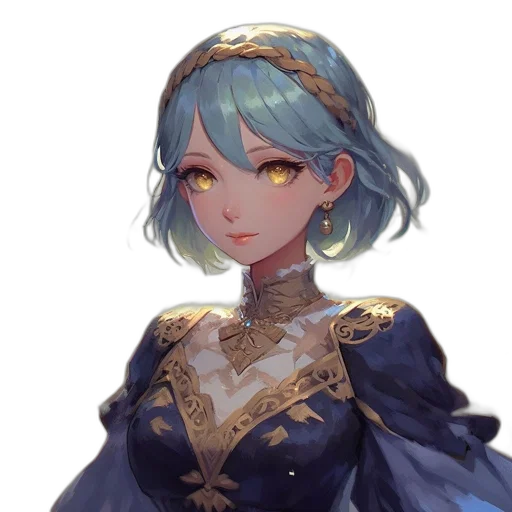 crown, staff, face, dress transparent PNG cut-out