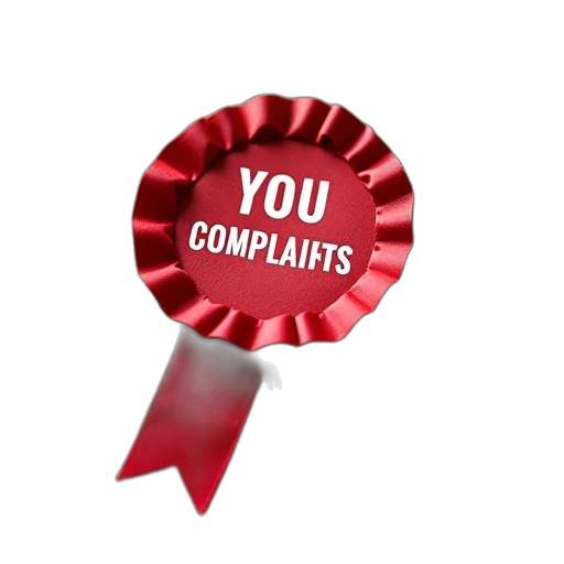 badge, word, complaints, red transparent PNG cut-out