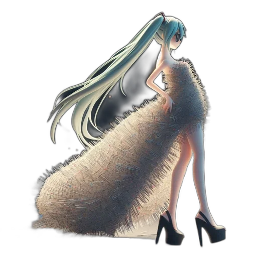 dress, hair, jacket, anime transparent PNG cut-out