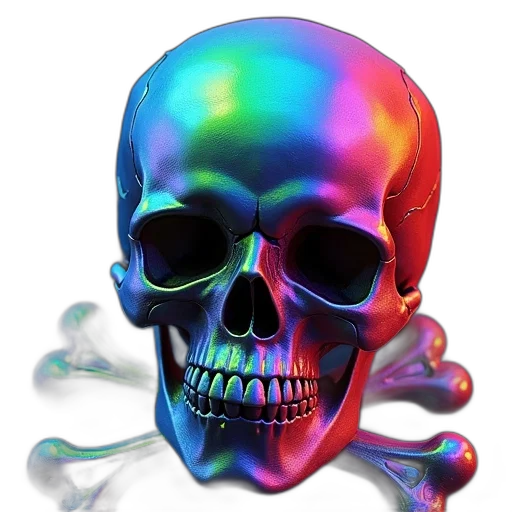 mask, face, vaporwave, 3d render transparent PNG cut-out