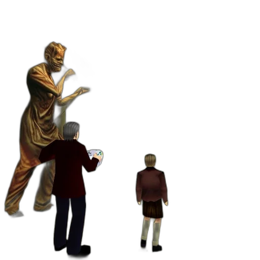 staff, 3d render, concept art, pixel art transparent PNG cut-out