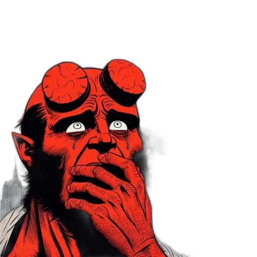 mask, face, creature, comic book art transparent PNG cut-out