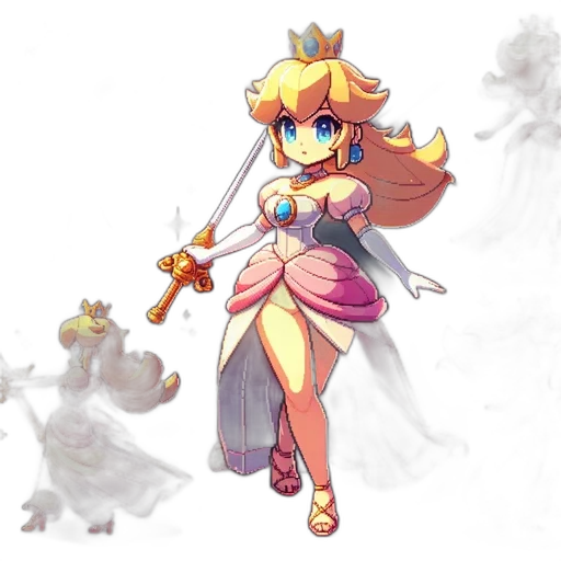 crown, staff, dress, weapon transparent PNG cut-out