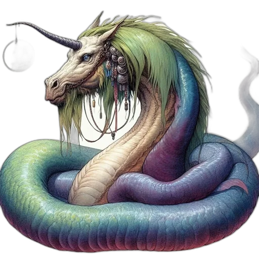 dragon, creature, animal, hair transparent PNG cut-out
