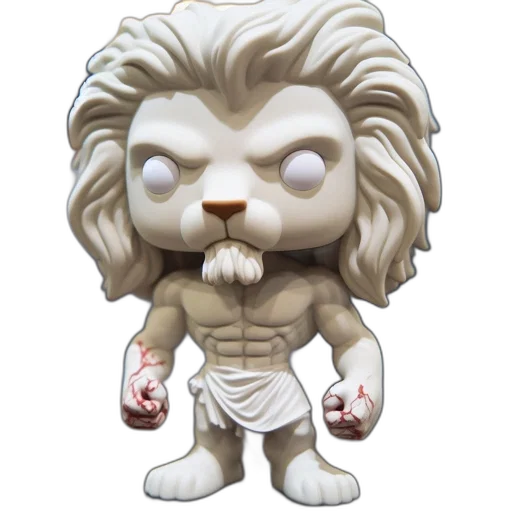 concept art, lifelike, figurine, lion transparent PNG cut-out