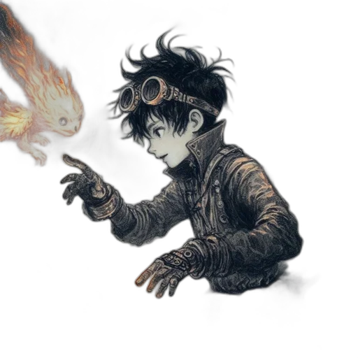 dragon, creature, staff, weapon transparent PNG cut-out