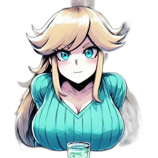 dress, face, hair, staff transparent PNG cut-out