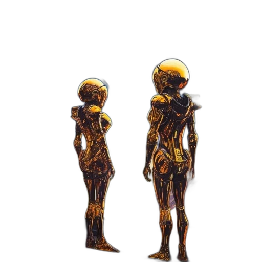 robot, jewelry, mask, dress transparent PNG cut-out