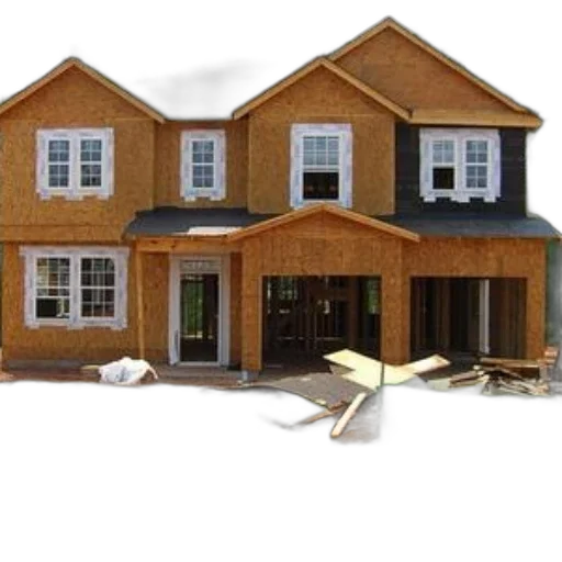 3d render, photorealistic, two-story, house transparent PNG cut-out