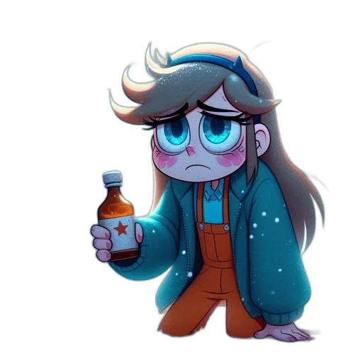 jacket, staff, robot, creature transparent PNG cut-out