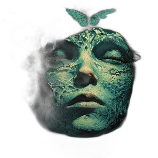 mask, face, creature, crown transparent PNG cut-out