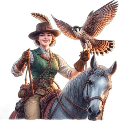animal, hat, staff, fantasy art transparent PNG cut-out