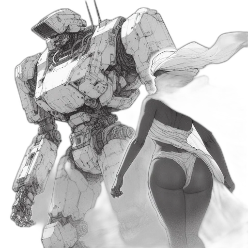 robot, weapon, sword, concept art transparent PNG cut-out