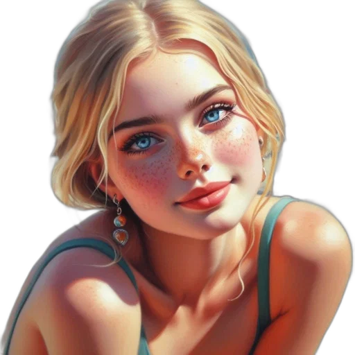 face, jewelry, dress, photorealistic transparent PNG cut-out