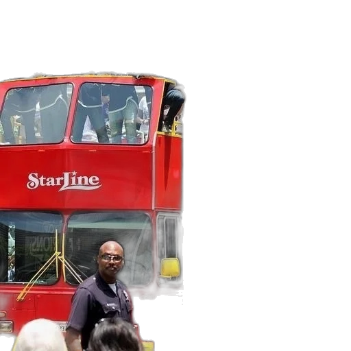 staff, car, double, decker transparent PNG cut-out