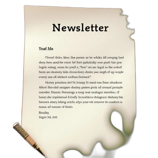 letter, words, newsletter transparent PNG cut-out