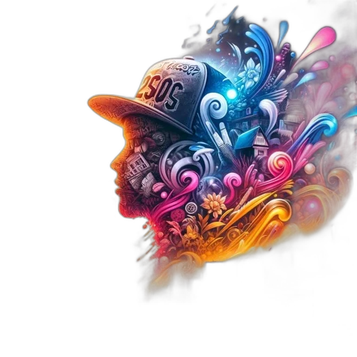 dragon, hat, mask, staff transparent PNG cut-out