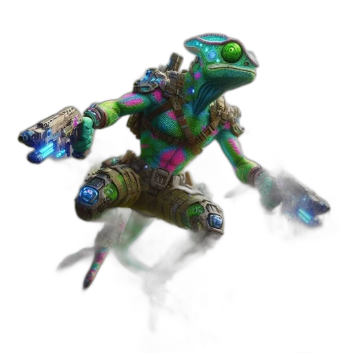 dragon, creature, robot, staff transparent PNG cut-out
