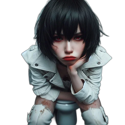 face, jacket, robot, creature transparent PNG cut-out