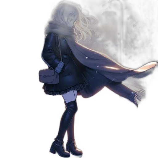 jacket, staff, umbrella, dress transparent PNG cut-out