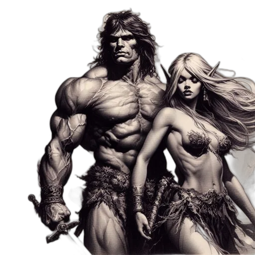 comic book art, fantasy art, concept art, photorealistic transparent PNG cut-out