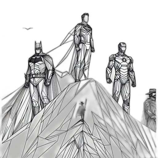 comic book art, concept art, fantasy art, pencil sketch transparent PNG cut-out