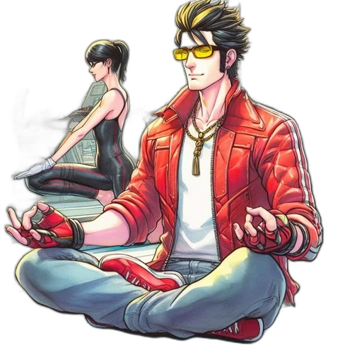 jacket, concept art, cyberpunk, comic book art transparent PNG cut-out