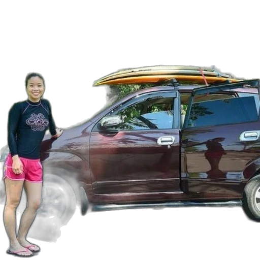 car, beach, woman, black transparent PNG cut-out