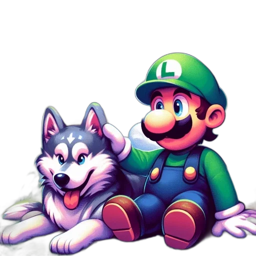 animal, pixel art, concept art, watercolor transparent PNG cut-out