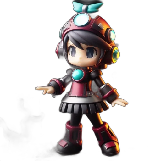 robot, staff, weapon, 3d render transparent PNG cut-out