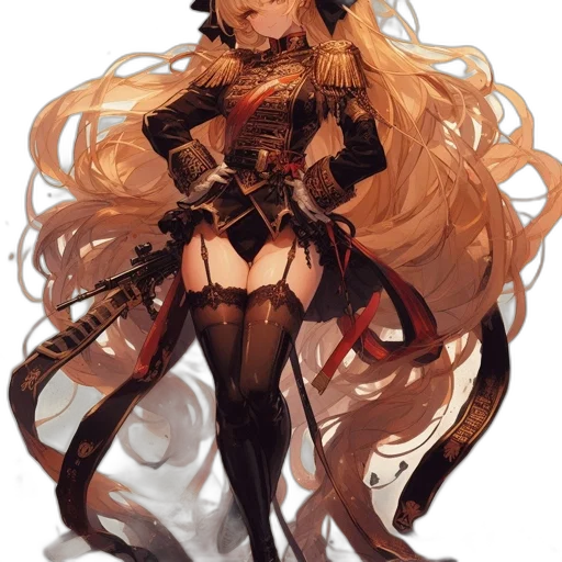 hair, staff, weapon, dress transparent PNG cut-out