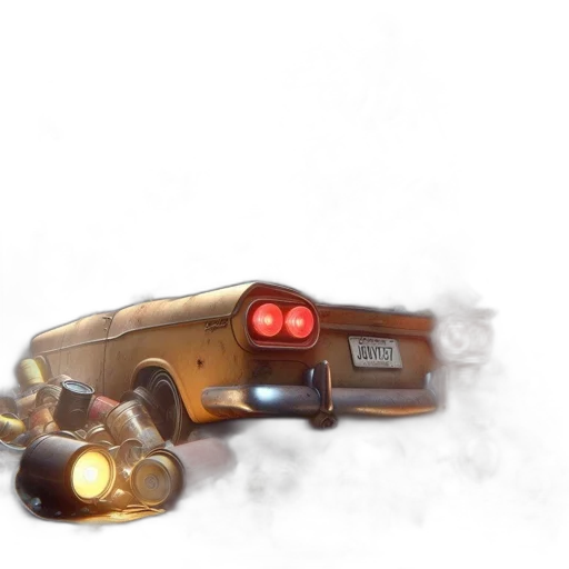car, weapon, concept art, photorealistic transparent PNG cut-out