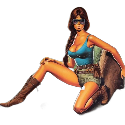comic book art, concept art, fantasy art, cartoon transparent PNG cut-out