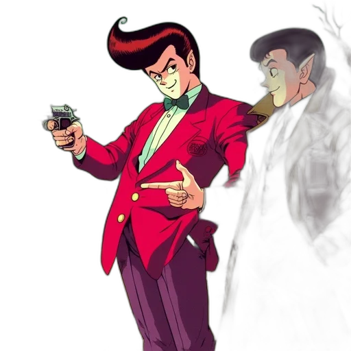 jacket, staff, concept art, cartoon transparent PNG cut-out