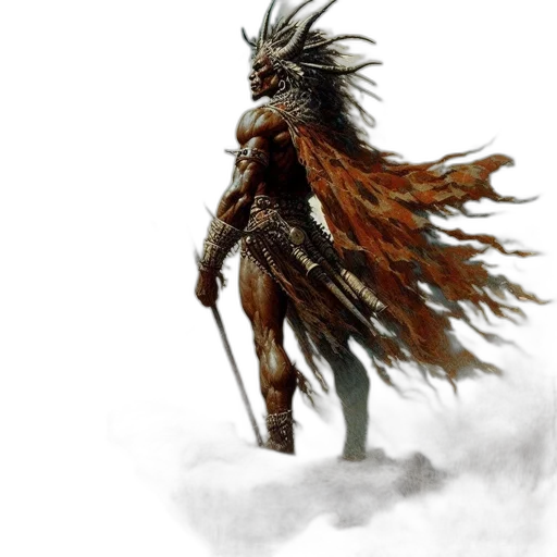 sword, creature, hair, dragon transparent PNG cut-out