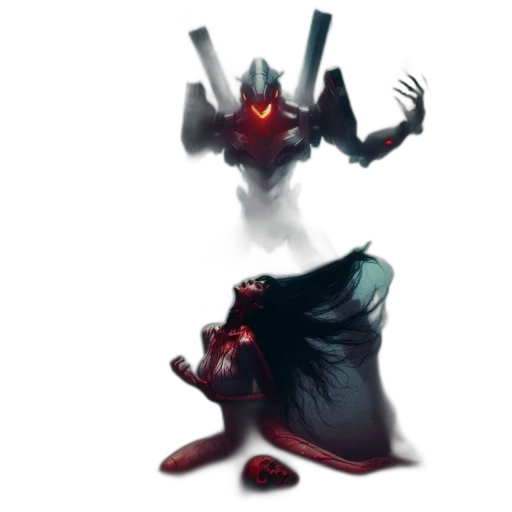 creature, robot, mask, concept art transparent PNG cut-out