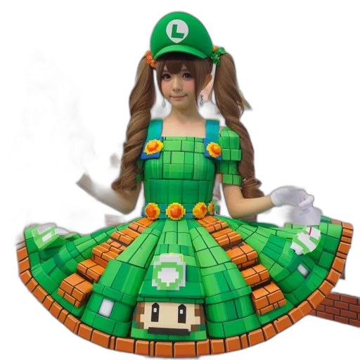 dress, hat, crown, 3d render transparent PNG cut-out