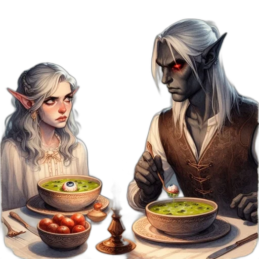 food, fantasy art, concept art, comic book art transparent PNG cut-out