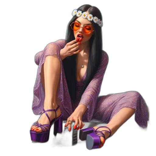 jewelry, dress, shoes, photorealistic transparent PNG cut-out