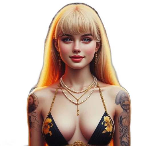 jewelry, dress, fantasy art, photorealistic transparent PNG cut-out