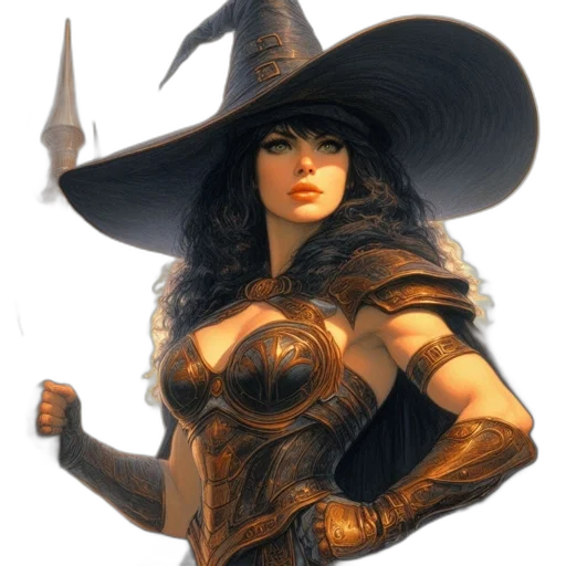hat, staff, fantasy art, concept art transparent PNG cut-out