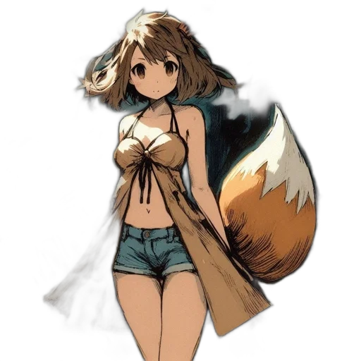 dress, animal, creature, staff transparent PNG cut-out