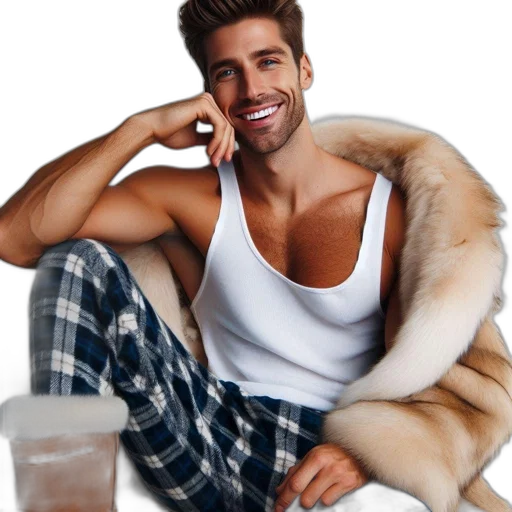 jacket, furniture, photorealistic, man transparent PNG cut-out