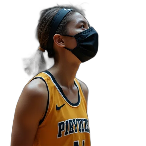mask, cyberpunk, girls, basketball transparent PNG cut-out
