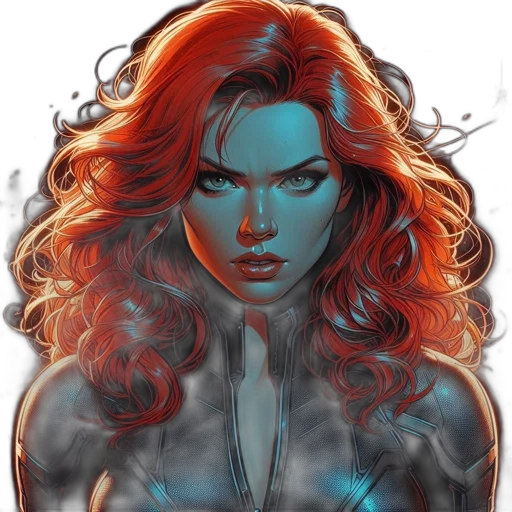 comic book art, fantasy art, concept art, cyberpunk transparent PNG cut-out