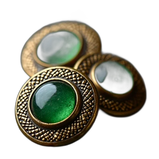 jewelry, 3d render, green, three transparent PNG cut-out